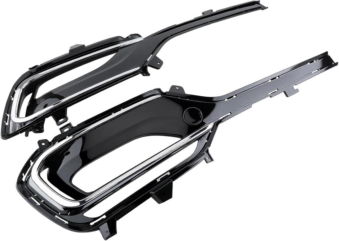 AUTOKAY Front Left and Right Fog Light Bezels Fit for Hyundai Santa Fe Sport 2017 2018 Only 2.0L