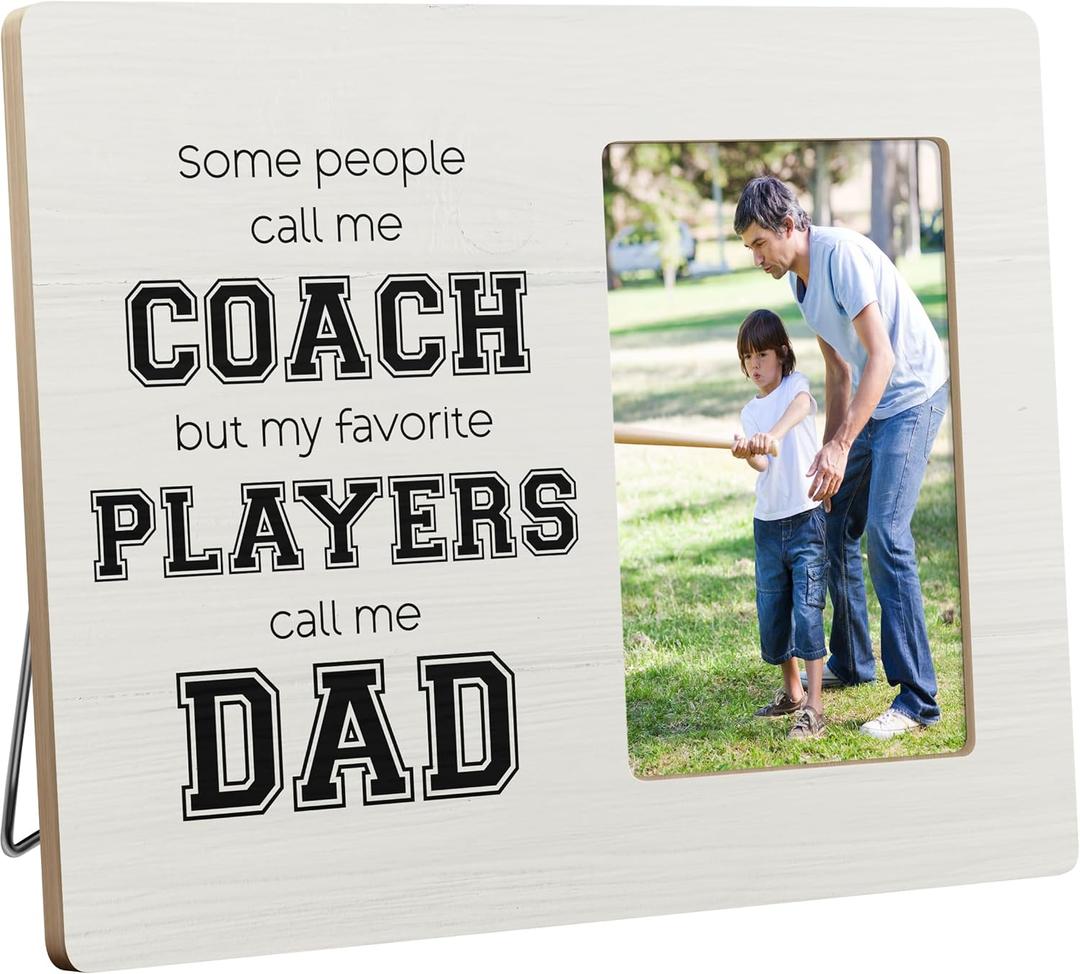 Coach Dad Gifts for Father Picture Frame from Daughter Son, 4x6 Inch Photo
