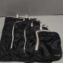 Gonex Compression Packing Cubes, 4pcs Expandable Storage Travel Luggage Bags Organizers Black