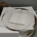 Gaolinci European Palace Series Lace Embossed Ceramic Dinner Plate (Set of 4) (6 inch, White)