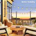 Beizelte 2 Pack 5Ft String Light Poles, Outside String Lights, Outdoor Light Poles, Metal Poles Stand for Patio, Backyard, Deck