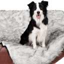 NESTROAD Waterproof Dog Blanket | Premium Soft Fur | 60" x 50" Extra Large | Machine Washable | Versatile Blanket for Dog's Comfy & Furniture Protection - White & Black
