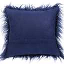 Kevin Textile Set of 2 Decorative New Luxury Series Merino Style Navy Blue Fur Fuzzy Throw Pillow Case Cushion Cover Pillow Cover for Bed, 20"x 20"(50x50cm), Navy Blue