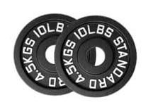 Cast Iron Plate Weight Plate for Strength Training and Weightlifting, 2-Inch Center (Olympic), 10LB (Set of 4)