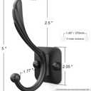 Heacy Duty Coat Hat Hooks,Wall Mount Hanger, 4 Pack