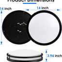 Energetic 14 Inch LED Flush Mount Ceiling Light Fixture, 3000K/4000K/5000K Color Adjustable, Dimmable Ceiling Light for Bedroom, Kitchen, Bathroom, Hallway, Garage, 24W, 1560LM, Black, ETL, 1 Pack
