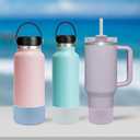 HEYSKAY 2pcs Protective Flask Silicone Boot for 32-40oz Wide Mouth Hydro Flask Water Bottle Accessories, Compatible With Yeti and Other Brand Stainless Steel Bottles with 3.56inch Bottom Diameter