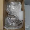 Nuogo 4 Pcs Plastic Candy and Cookie Jars with Lids Clear Cookie Container Candy Jars Large Airtight Apothecary Storage Organization for Wedding Home Kitchen Bar(30 oz)