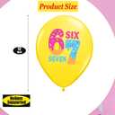 6 7 Birthday Decorations, 30 Pcs 6 7 Balloons with Ice Cream Print, 6 7 Meme Theme Party Supplies, Six Seven Balloon Set for 67 Birthday Party Decorations