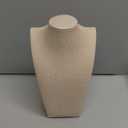 KunGe Necklace Bust Display Stand, Bust Necklace Holder, Pendant Chain Organizer for Women (Yellow Linen, S 1PCS) (9.4" Height (1pc))