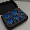 Diamond Hole Saw Kit, 10 PCS Brazed Diamond Tile Drill Bits Set with EVA Guide Jig for Ceramic Tile, Glass, Granite, Marble, Dry & Wet Cutting, 6-50mm, Includes Storage Bag