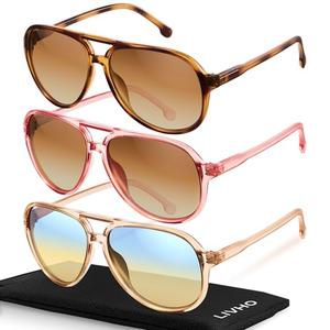 livho Trendy Polarized Aviator Sunglasses Women Men, Retro Sun Glasses for Women Men 2025, Oversized UV Protection Shades