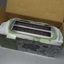 SUSTEAS Toaster 4 Slice Wide Slot, Stainless Steel Bread Bagel Toasters, Retro Long Slot Tostadora for Defrost, Reheat, Removable Crumb Tray, 1500W, 6 Browning Settings, Green