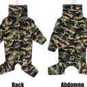 Dog Winter Coat for Large Medium Small Dogs, Warm Fleece High Collar Full Body Dog Jumpsuit Comfortable Onesie Apparel (Camouflag, X-Large)