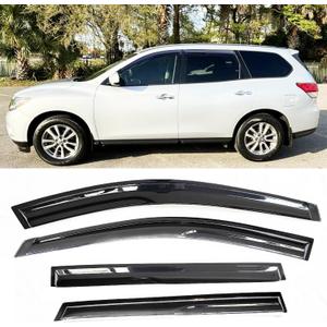 Window Visors Rain Guards Compatible with Nissan Pathfinder 2013-2021 Pickup,Window Deflectors Sun Visor Shade SUV Snow Wind Deflector Car Accessories,4-Pieces Set