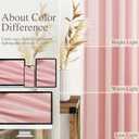 Nanspring Pink Linen Curtains 96 Inches Long 2 Panels Set for Baby Girl Bedroom Back Tab Rod Pocket Semi Sheer Light Filtering Drape for Bedroom Home Decor Protect Privacy 52x96