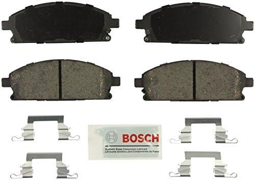 BOSCH BE691H Blue Ceramic Disc Brake Pad Set with Hardware - Compatible with Select Infiniti Q45, QX4; Nissan Pathfinder, X-Trail; FRONT