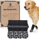 VALFRID Non-Slip Dog Socks with Double Sides Grips, and Durable Dogs Grip Socks,Hardwood Floors Anti-Slip,Dog Booties for Large Dogs, Size: L