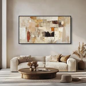 Large Wall Art, Black Metal Framed Canvas Prints, Waterproof Crystal Surface Artwork, Modern Minimalist Style Paintings for Bedroom Living Room Office Dining Room Hallway 29x58 Inches
