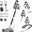 Cordless Vacuum Cleaner, 2 Batteries 110 Mins Runtime Vacuum Cleaners for Home, 550W 45KPA 15-in-1 Stick Vacuum with Charging Dock, Handheld Vacuum Cordless for Pet Hair Carpet Hardwood Floor