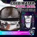 Rave Hydration Backpack Anti-Theft Festival Hydration Pack with 1.5L Leakproof TPU Bladder Slim, Insulated Water Pack with Secret Pockets & Breathable Back for Raves, Music Festivals, EDC