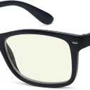 Eyekepper Computer Reading Glasses,Reduce Eye Strain Computer Readers (Black,+0.75) (Black-block Blue Light Lens)