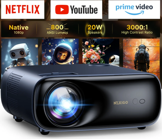 NexiGo PJ40 Ultra Outdoor Netflix Projector