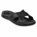 Totes Everywear Ara Cross Slide Women's Sandals - Black, 6