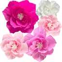 Humyoun Giant Paper Flowers Artificial Paper Flower Decorations for Wedding Graduation Bridal Shower Birthday Handcrafted Wall Backdrop Table Centerpieces Party Supplies(Pink Gradient, 18 Pcs)