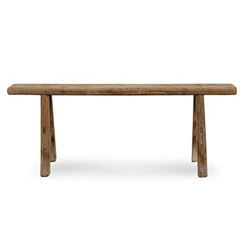 Artissance Home Vintage Noodle Bench, Weathered Natural Wood Finish (Size & Color Vary)