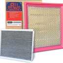 Engine Cabin Air Filter for Ford F150 (2015-2025) 2.7L 3.0L 3.3L 3.5L 5.0L, Expedition Navigator (2018-2024), Replaces FP79, FL3Z19N619A, FA1883 (NOT FOR V8-5.2L, F150 Lightning)