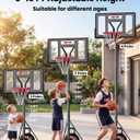 IGL Portable Basketball Hoop for Backyard, Driveway | 3-10ft Adjustable Height for Kids Teens & Adults | 40" Polycarbonate Backboard, Fillable Base for Stability & Easy Mobility on Wheels
