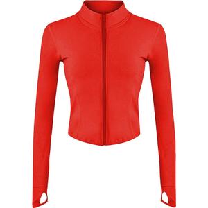 Lviefent Womens Lightweight Full Zip Running Track Jacket Workout Slim Fit Yoga Sportwear with Thumb Holes (X-Small)