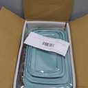 8-Piece Deep Glass Baking Dish Set with Plastic lids, Rectangular Glass Bakeware Set with Lids, Baking Pans for Lasagna, Leftovers, Cooking, Kitchen, Freezer-to-Oven and Dishwasher, Green