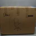 TRALT Ergonomic Office Chair - Desk Chair with Wave High Back Adjustable Lumbar Support Computer Chair - Gaming Chairs Mesh Backrest and PU Leather Seat for Home Reading Chairs to Adults(Beige)