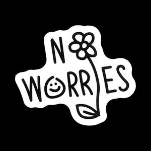 Vinil Sticker No Worries FM263, 4 Pack