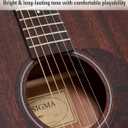 SIGMA 41 Acoustic Guitar, Dreadnought, 4/4 Full-Size, with Name Brand EXP16 Strings, Solid Mahogany Top, Natural Gloss, Mahogany Back & Sides, Right(30D)