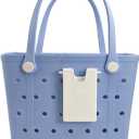 2 x Beach Bag Accessories for Bogg, Organizer Phone Holder Compatible for Medium-Baby/Large-Original Bogg Bag, Cell Phone Holder for Bogg(White)