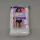 Hanes Women's Underwear Pack, 10-Pack, Full-Coverage Cotton Blend Panties, Moisture-Wicking Underwear for Women (6/M, All White)