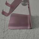Rose Gold Foldable Aluminum Alloy Cell Phone Holder,Tabletop Metal Phone Stand with Adjustable Angle by Swivel Axis,Smartphone Cradle, Rose Gold 