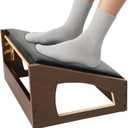 Ergonomic Foot Rest, 4 Adjustable Height Foot Stool,Footrest Under Desk Soft Cushions, Foot Rest Office,Improving Posture, Promoting Blood CirculationEspresso