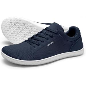 AIRHAS Mens Barefoot Shoes Lightweight Walking Shoes Wide Toe Box Flexible Zero Drop Sneakers for Men Summer Minimalist Casual Shoes(Navy, 12)
