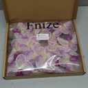 Fnize Faux Orchid Stems Artificial Flowers Phalaenopsis 38 Inch 2pcs Real Touch Latex 9 Large Petals Purple Pattern