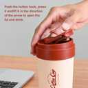 Insulated Travel Coffee Thermo, 316 Stainless Steel Coffee Tumbler with Lid, Double Wall Vacuum Insulated Travel Coffee Mug, Keeps Drinks Hot or Cold, Lightweight and Portable,15OZ (Red)