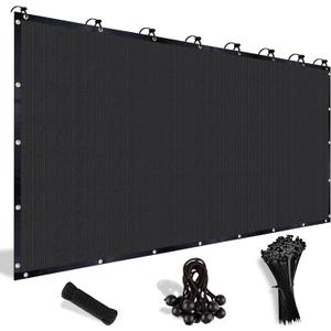 Shade&Beyond 90% Sun Shade Cloth with Grommets, 6' X 10' Pergola Shade Cover Canopy, Mesh Tarp Sun Screens for Patio, Outdoor, Garden, Backyard, Black