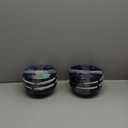 vicrays Ceramic Salad Bowls Set for Kitchen, Serving - 32 Ounce Soup Bowls, Pasta Bowls, Chip Resistant, Dishwasher Microwave Safe, Large, Fluted, stoneware, Set of 6 (Blue)