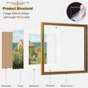 Vintage 18x18 Frame, Antique Gold Photo Frames with Plexiglass Front,Ornate Square 18x18 Picture Frame Display 14x14 with Mat or 18 x 18 Frame Without, Wall Décor,1 Pack,Green