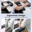 Vaydeer 2Pcs Elbow Rest Pad, L-Shaped Arm Rest Elbow Pad, Desk Edge Cushion, Ergonomic Memory Foam Wrist Rest Support Keyboard Mouse Padding for Palm Hand Office Computer Home Gaming Accessories-Black