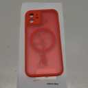 TOCOL for iPhone 12 Case, Compatible with Magsafe, Full Camera Protection, Built-in Magnetic Ring, Translucent Matte Phone Case for iPhone 12 6.1 inch (Red)