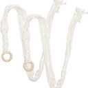 VANZACK 2pcs Macrame Indoor Plant Hanger Stylish Tassel Design Woven Flower Pot Holder for Home Decor Unique Bohemian Hanging for Indoor Plants Space-Saving